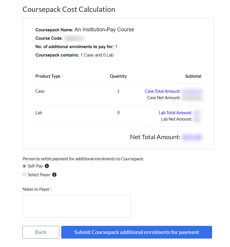 addtional cost calculation
